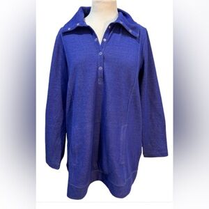 Size M NWOT J. Jill Snap Collared Tunic